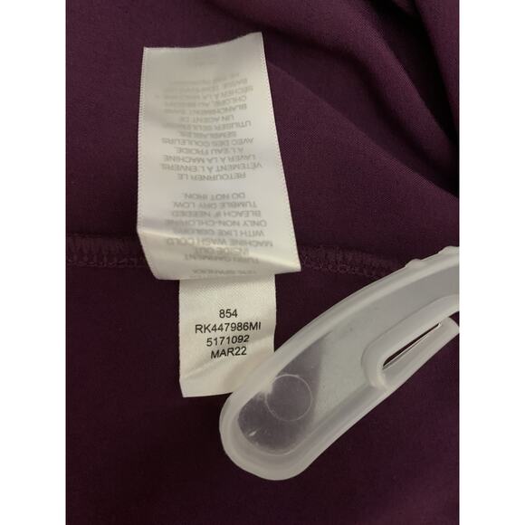 Z By Zella Mini Bodycon Dress Sz XL Purple Polyester Stretch Side Ruched Women - Picture 9 of 9